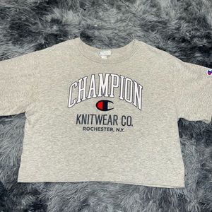 Champion gray cropped tee